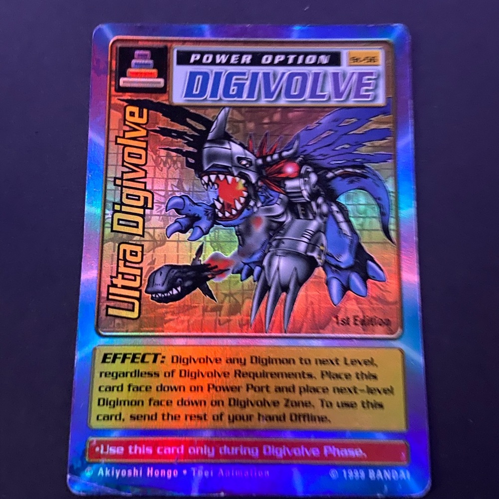 Digimon Card Ultra Digivolve Holographic 1st Edition